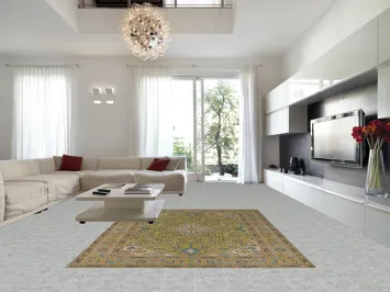 Vintage Geometric Tabriz Persian Area Rug 8x11