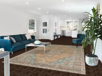 Traditional Floral Tabriz Persian Area Rug 7x11