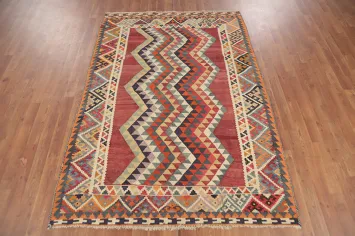 Vegetable Dye Kilim Qashqai Persian Rug 5x7