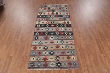 Vegetable Dye Kilim Qashqai Persian Rug 4x8