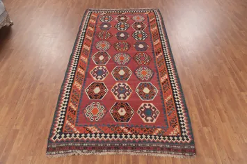 Vegetable Dye Kilim Qashqai Persian Area Rug 5x10