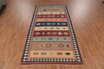 Vegetable Dye Kilim Qashqai Persian Area Rug 5x10