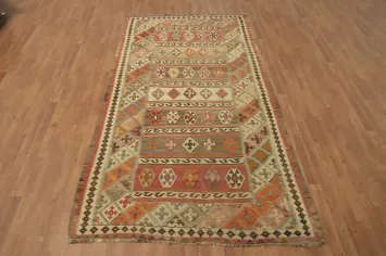 Vegetable Dye Kilim Qashqai Persian Area Rug 5x10