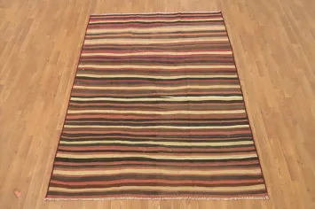 Vegetable Dye Striped Kilim Persian Rug 5x7