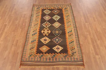 Vegetable Dye Kilim Qashqai Persian Rug 5x7
