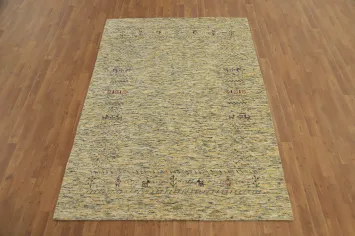 Handmade Wool Gabbeh Oriental Area Rug 5x8