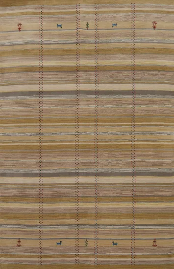 Handmade Wool Gabbeh Oriental Area Rug 5x8