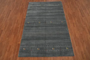 Little Animals Design Gabbeh Oriental Area Rug 5x8