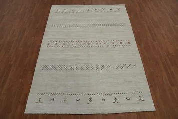 Handmade Wool Tribal Gabbeh Oriental Area Rug 6x9