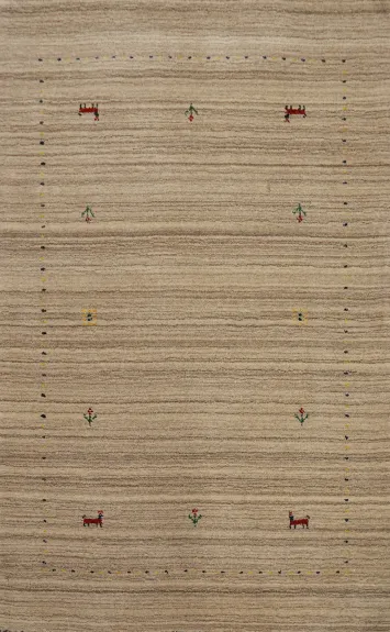 Little Animals Wool Gabbeh Indian Accent Rug 3x5