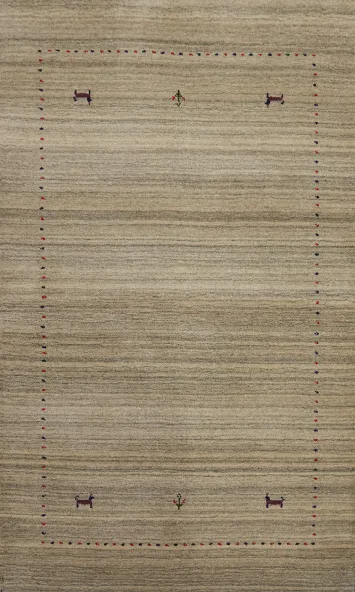 Handmade Gabbeh Oriental Accent Rug 3x5