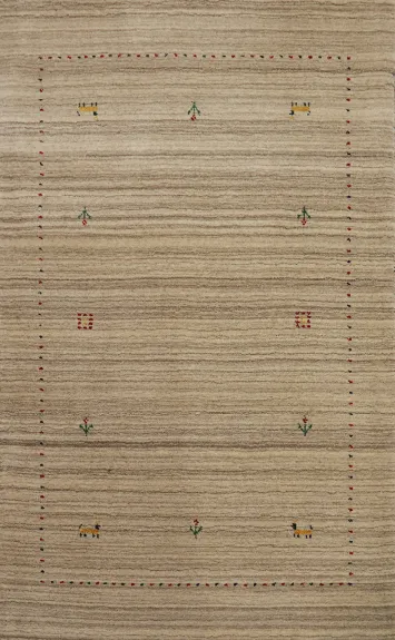 Handmade Wool Gabbeh Oriental Accent Rug 3x5