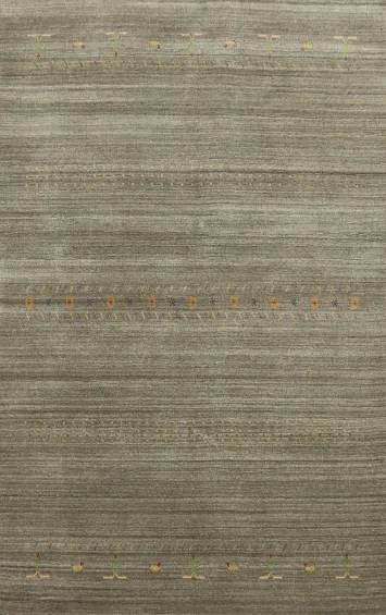 Tribal Wool Gabbeh Oriental Area Rug 5x8
