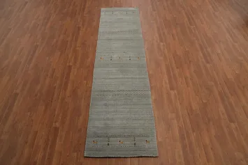 Little Animals Wool Gabbeh Oriental Runner Rug 3x10