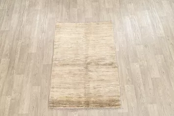 Solid Modern 4x5 Gabbeh Zolanvari Shiraz Persian Area Rug