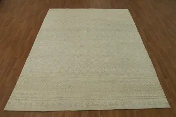 Earth Tone Wool Moroccan Indian Area Rug 8x10