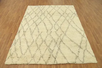 Trellis Wool Moroccan Indian Area Rug 8x10