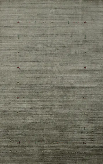 Tribal Gabbeh Green Area Rug 7x10