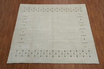 Tribal Wool Gabbeh Indian Area Rug 9x9