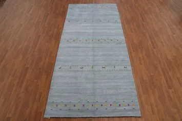 Tribal Wool Gabbeh Oriental Area Rug 5x11