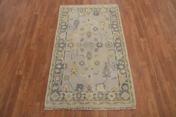 Earth Tone Wool Oushak Indian Accent Rug 3x5