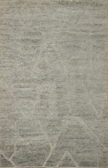 Handmade Wool Abstract Indian Area Rug 6x9
