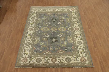 Handmade Gray Oushak Indian Area Rug 9x12