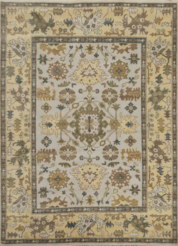 Handmade Floral Oushak Indian Area Rug 8x10
