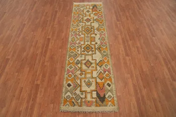 Handmade Wool Moroccan Runner Rug 3x9
