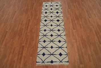 Handmade Wool Gabbeh Modern Runner Rug 3x8