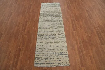 Handmade Wool Gabbeh Modern Runner Rug 3x8