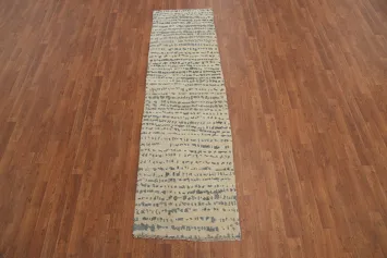 Handmade Wool Modern Gabbeh Indian Runner Rug 2x8