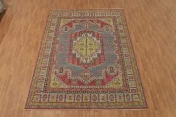 Handmade Wool Kazak Indian Area Rug 9x12