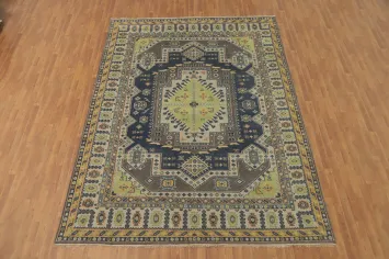 Handmade Wool Kazak Indian Area Rug 9x12