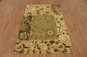 All-Over Floral Indian Area Rug 5x8