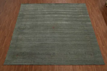 Square Wool Gabbeh Indian Area Rug 12x12