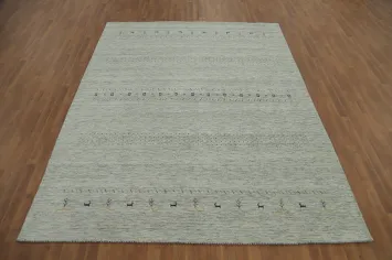 Little Animals Wool Gabbeh Oriental Area Rug 8x10