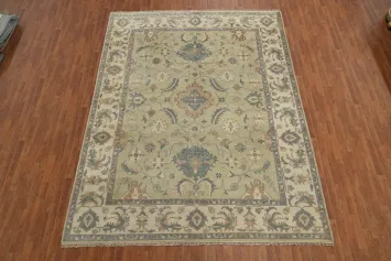 Handmade Floral Oushak Indian Area Rug 9x12