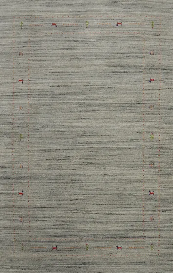 Handmade Wool Gabbeh Oriental Area Rug 5x8