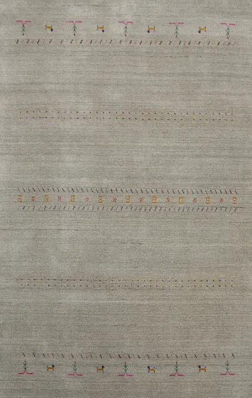 Tribal Wool Gabbeh Oriental Area Rug 5x8