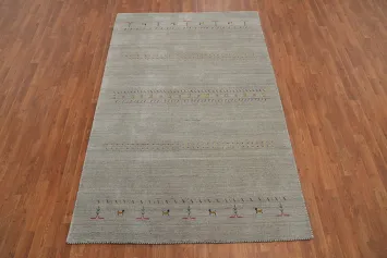 Tribal Wool Gabbeh Oriental Area Rug 5x8