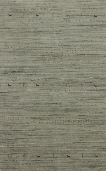 Handmade Wool Gabbeh Oriental Area Rug 5x8