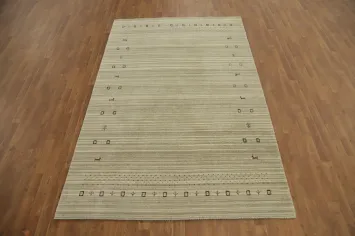 Tribal Wool Gabbeh Indian Area Rug 6x9
