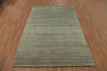 Green Tribal Gabbeh Oriental Area Rug 7x10