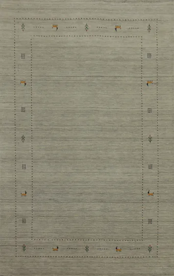 Tribal Gabbeh Indian Area Rug 5x8