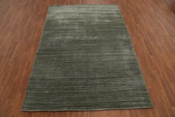 Tribal Green Gabbeh Indian Area Rug 7x10