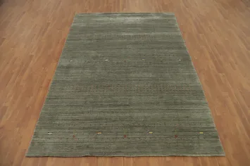 Green Wool Animals Gabbeh Indian Area Rug 7x10