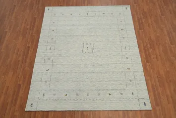 Little Animals Design Wool Gabbeh Area Rug 8x10