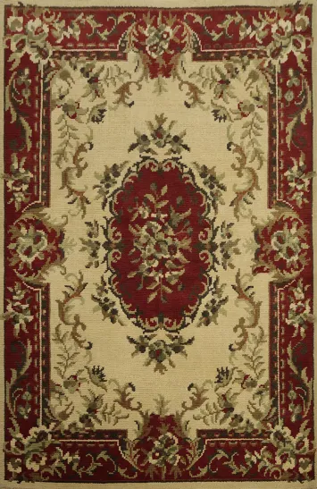 Victorian Style Floral Indian Area Rug 6x8