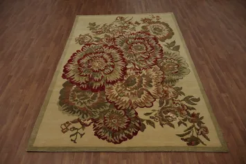 Floral Area Rug 7x10 with Elaborate Petal Details